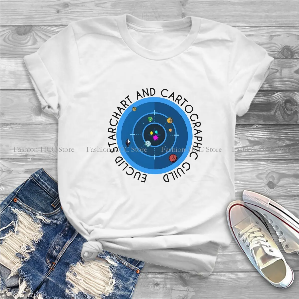 No Man's Sky Polyester TShirt for Women Euclid Humor Summer Sweatshirts T Shirt Novelty Trendy