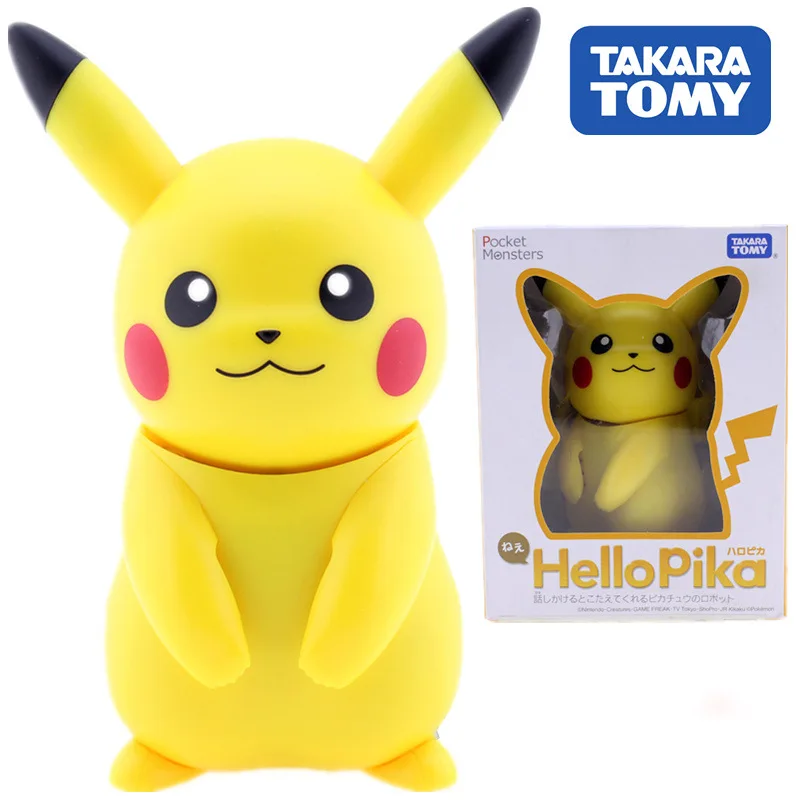 

TOMY Children's Pokemon Pokemon Hello Pikachu Pika voice movable doll interactive toy companion gift talking desktop decoration