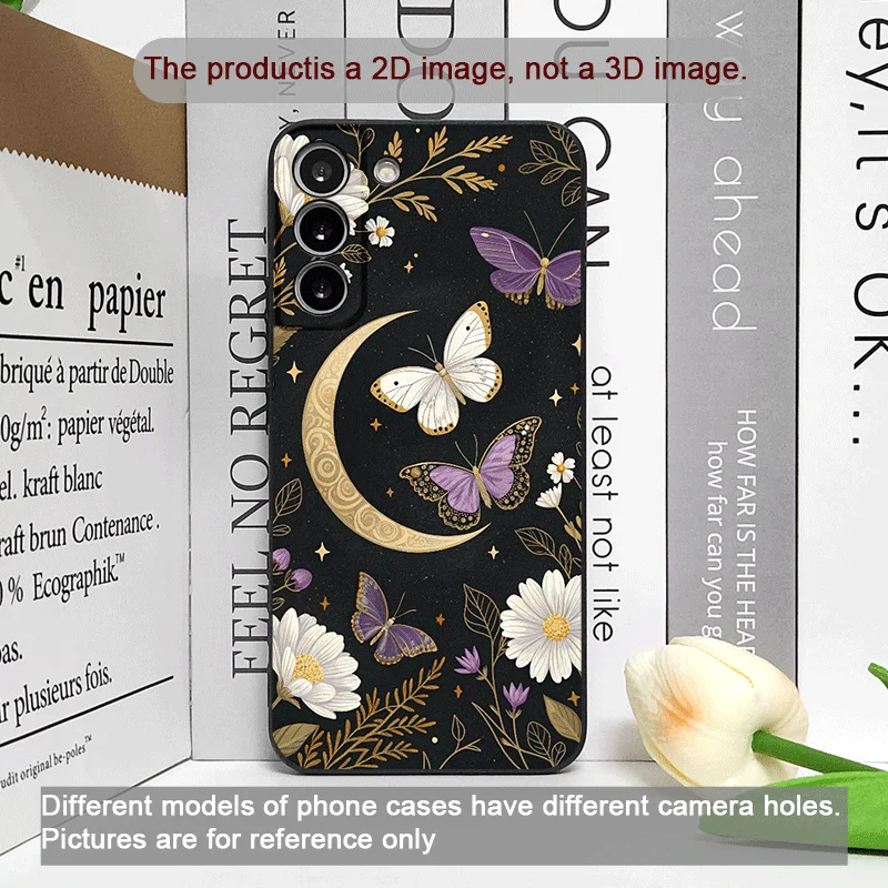 الجمالية القمر فراشة زهرة جراب هاتف لجوجل بكسل 9A 8A 7A 6 A 7 PRO 8 9 Pro XL 5G للصدمات لينة غطاء متجمد قذيفة