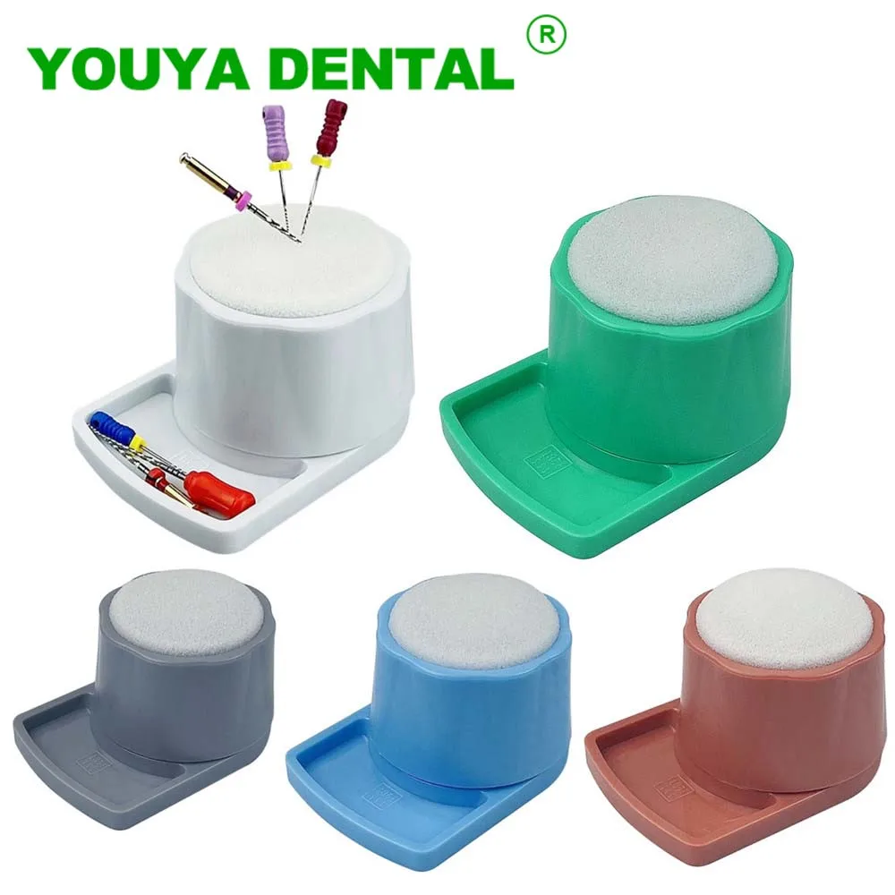 Dental Endo File Clean Stand Holder Sponge Endodontics File Drills Block Cleaning Foam Washing Box Dentistry Lab Instrument