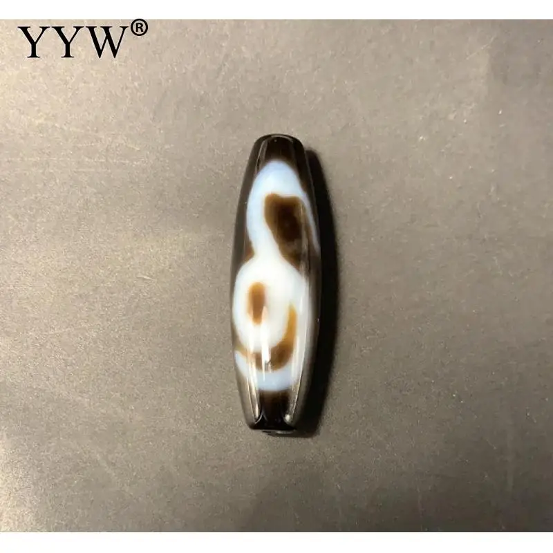 

Natural Tibetan Agate Onyx Dzi Beads Love Jewelry Jewellrys Oval Two Tone 12x38mm For Women Men Healing Jewelry Sold By Pc