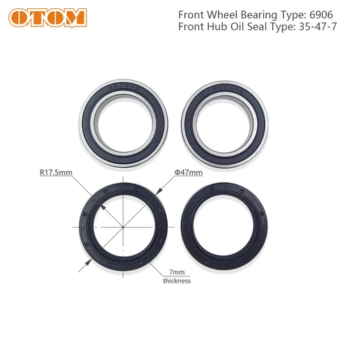 Imagen 2 del producto Juego de 2 Sellos de Rodamiento de Rueda de Motocicleta para KTM EXC SX XCF SMR HUSQVARNA TE FC FE TX FS, Juego de Rodamientos de Rueda Delantera y Trasera