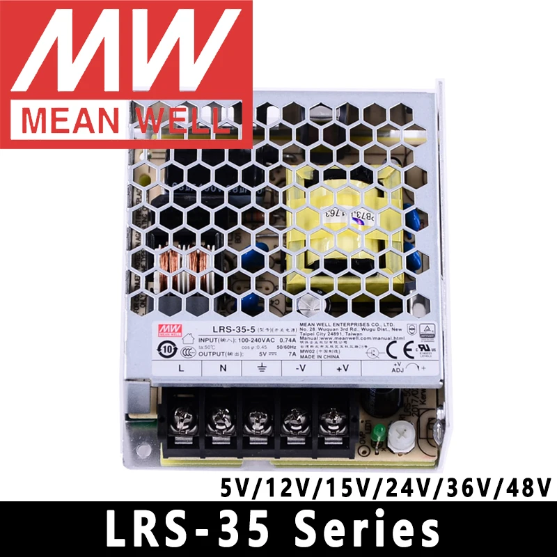 Mean Well LRS-35-5/12/15/24/36/48 meanwell 35W AC/DC Single Output Switching Power Supply online store