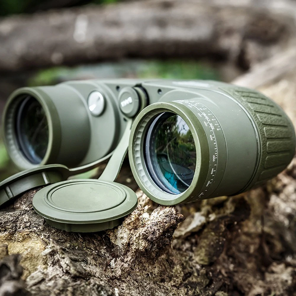 10X50 Military Binoculars Long Range Binocular Waterproof Anti-Fog with Rangefinder Coordinate Bak4 Prism for Hunting Watching