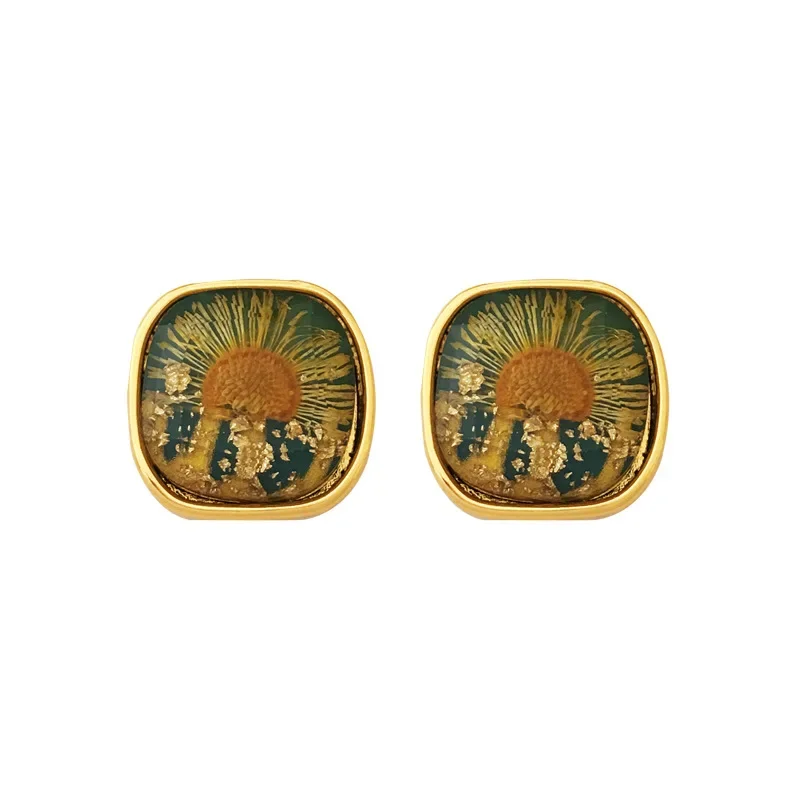 Trendy Jewelry Vintage Temperament Flower Earrings For Women Fashion Accessories