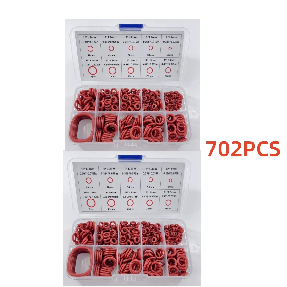 702/351pcs Silicone O-ring Set 10 Sizes Oil Heat Resistant Suitable For Cars Pipelines Circular rubber Sealing Ring Gasket Pad image 6