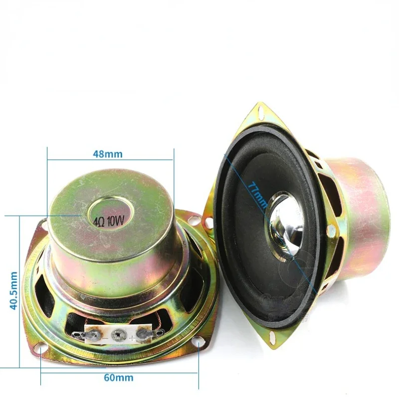 SOTAMIA 2Pcs 3 인치 77MM 전체 주파수 스피커 4 8 Ohm 10W 오디오 사운드 앰프 스피커 16 코어 홈 시어터 스피커