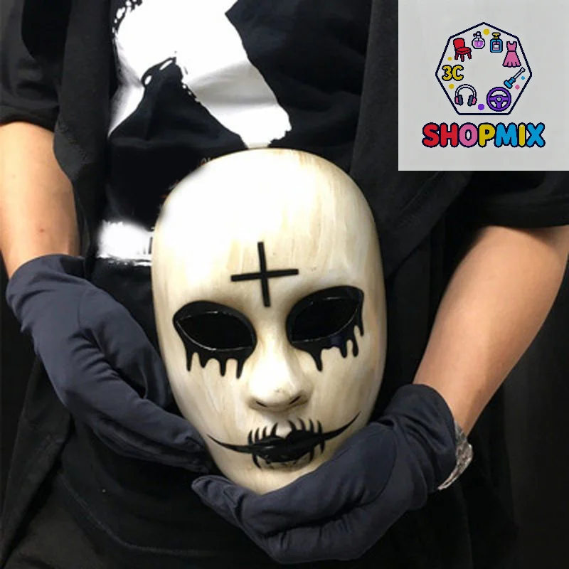 Nuevas máscaras anónimas de fiesta, máscaras faciales con tema de película de Halloween para adultos, accesorios de disfraz de película de Cosplay, máscara de terror, regalo para niños