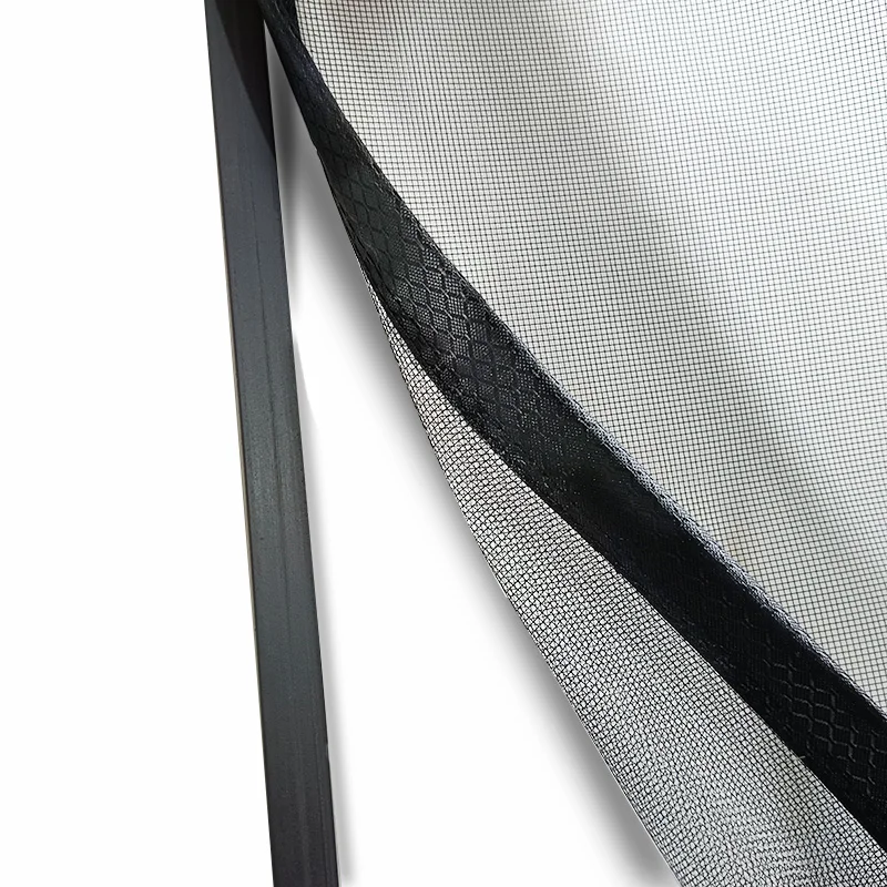 Customizable black magnetic mesh window screen mosquito proof mesh, non perforated home curtains, simple invisible screen window