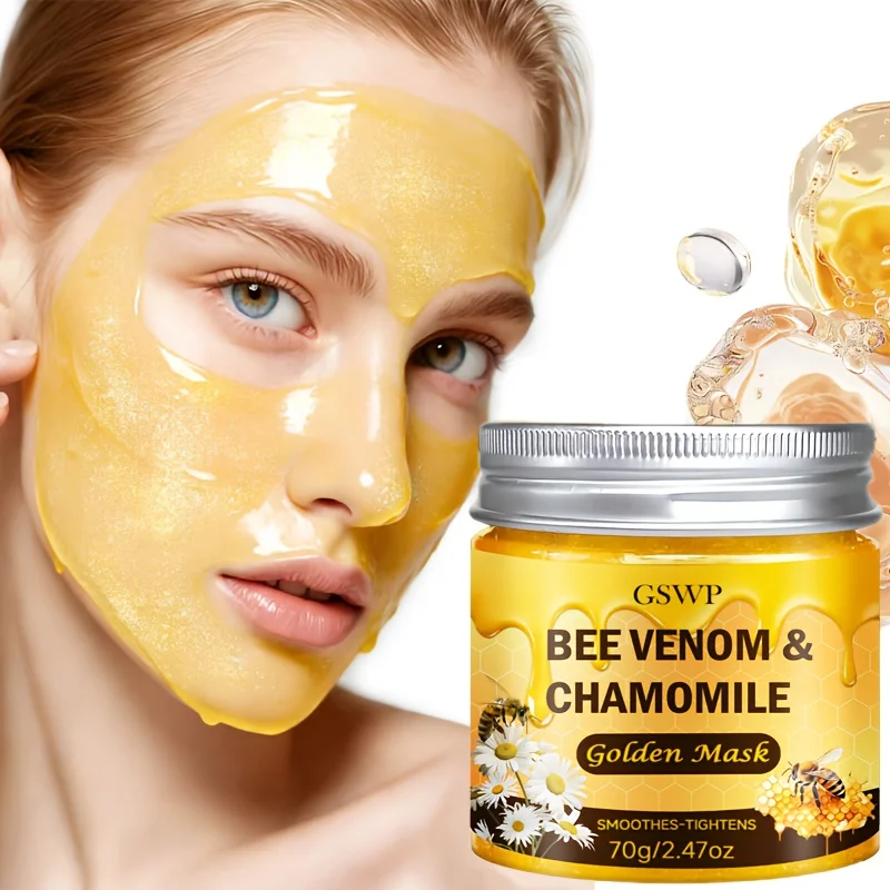

Маска для лица GSWP Bee Venom Gold Mask: глубоко увлажняет, без спирта, подходит для всех типов кожи, проста в использовании. 70/140/210 г
