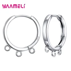 Wholesale Original 925 Sterling Silver Hoop Earrings DIY Accessory Handmade Female Trendy Luxury Jewelry For Women Girl Hot Sale