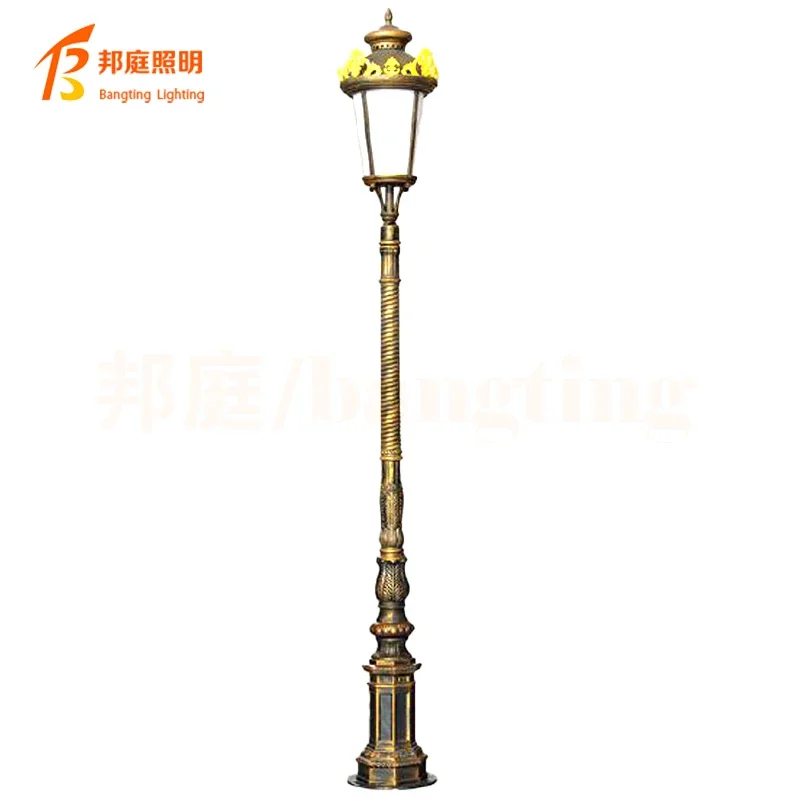 European Style Garden Street Lamp Outdoor Landscape Lamp With Ornamental Pole