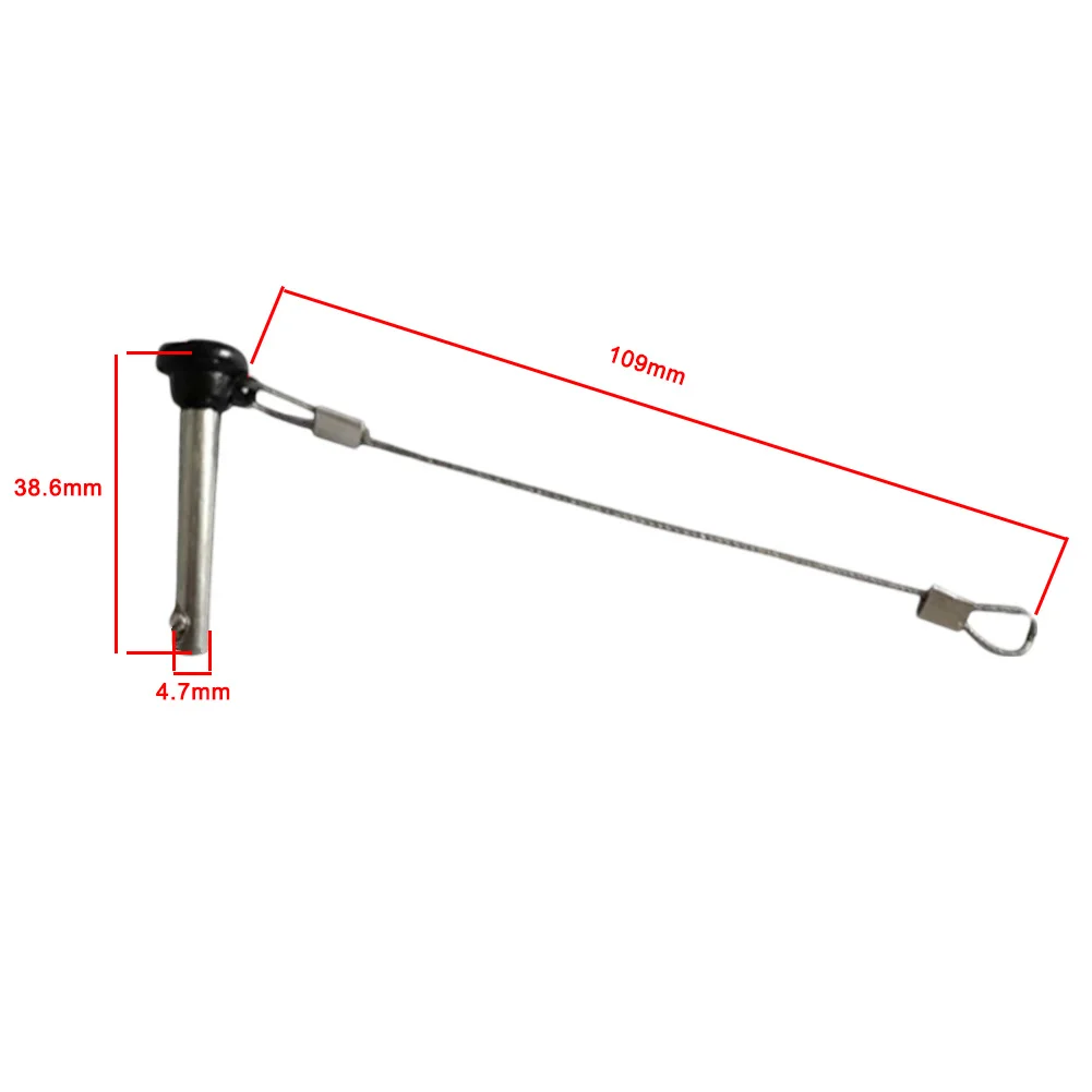 Marine Hardware 11 4 0 5mm Safety Snap Pins Pull Pins Seawater Resistance Black Nylon Head Clear Threads Craftsmanship