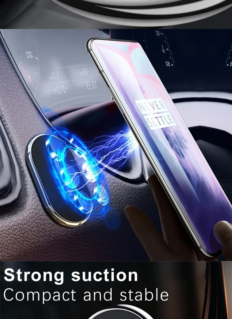 Magnetischer Autotelefon halter drehbarer Streifen formst änder für Huawei Metall starker Magnet GPS Auto Handy halterung für iPhone 13 12 – Detail 7