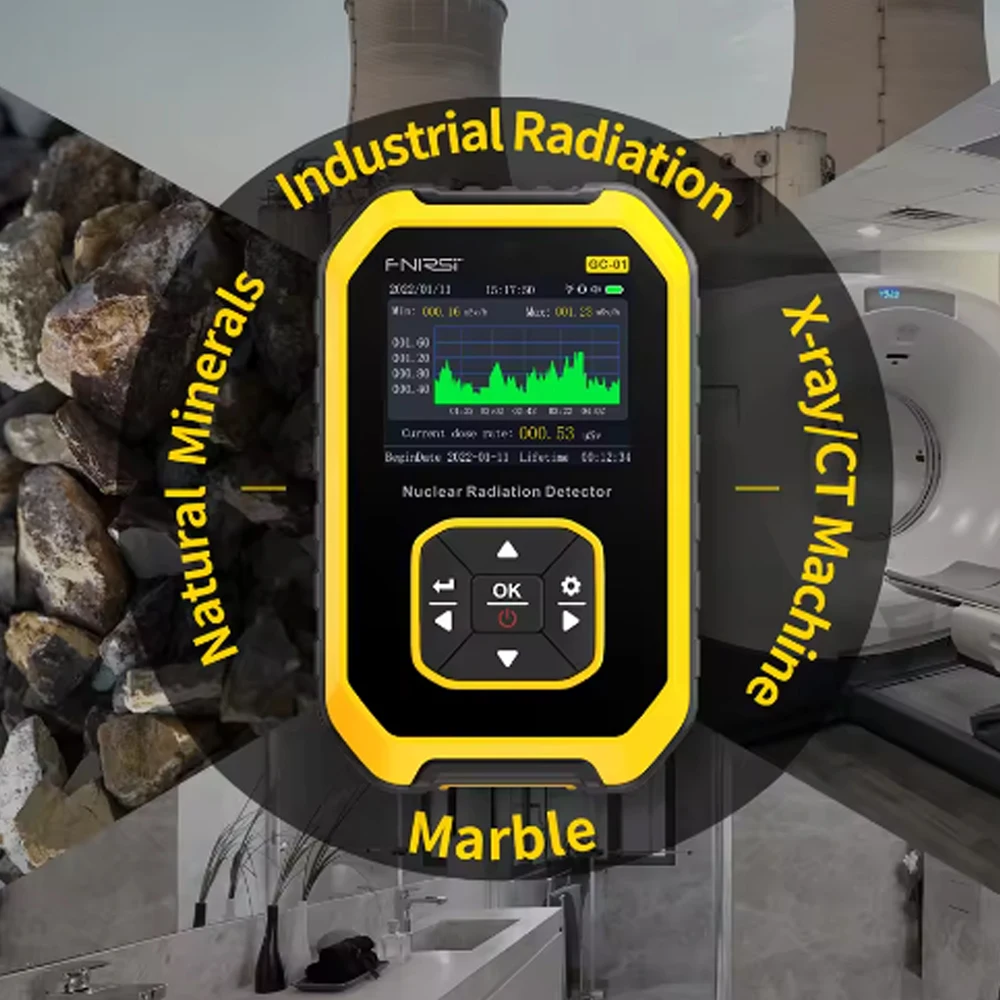 

Personal dosimeter X-ray gamma-ray beta ray Radioactivity Tester Marble detector GC-01 Geiger Counter Nuclear radiation detector