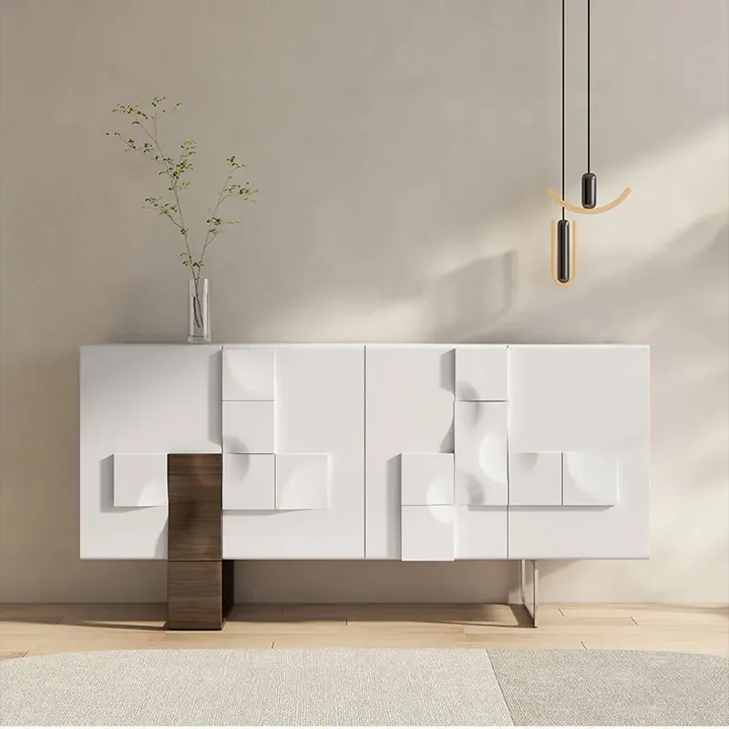 Light luxury entrance cabinet Modern simple living room wall side cabinet Nordic solid wood dining side cabinet