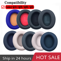 1Pair Replacement Earpads cushion for Anker Soundcore Life Q10 Q30 Q35 Headset Headphones Leather Earmuff Ear Cover Earcups