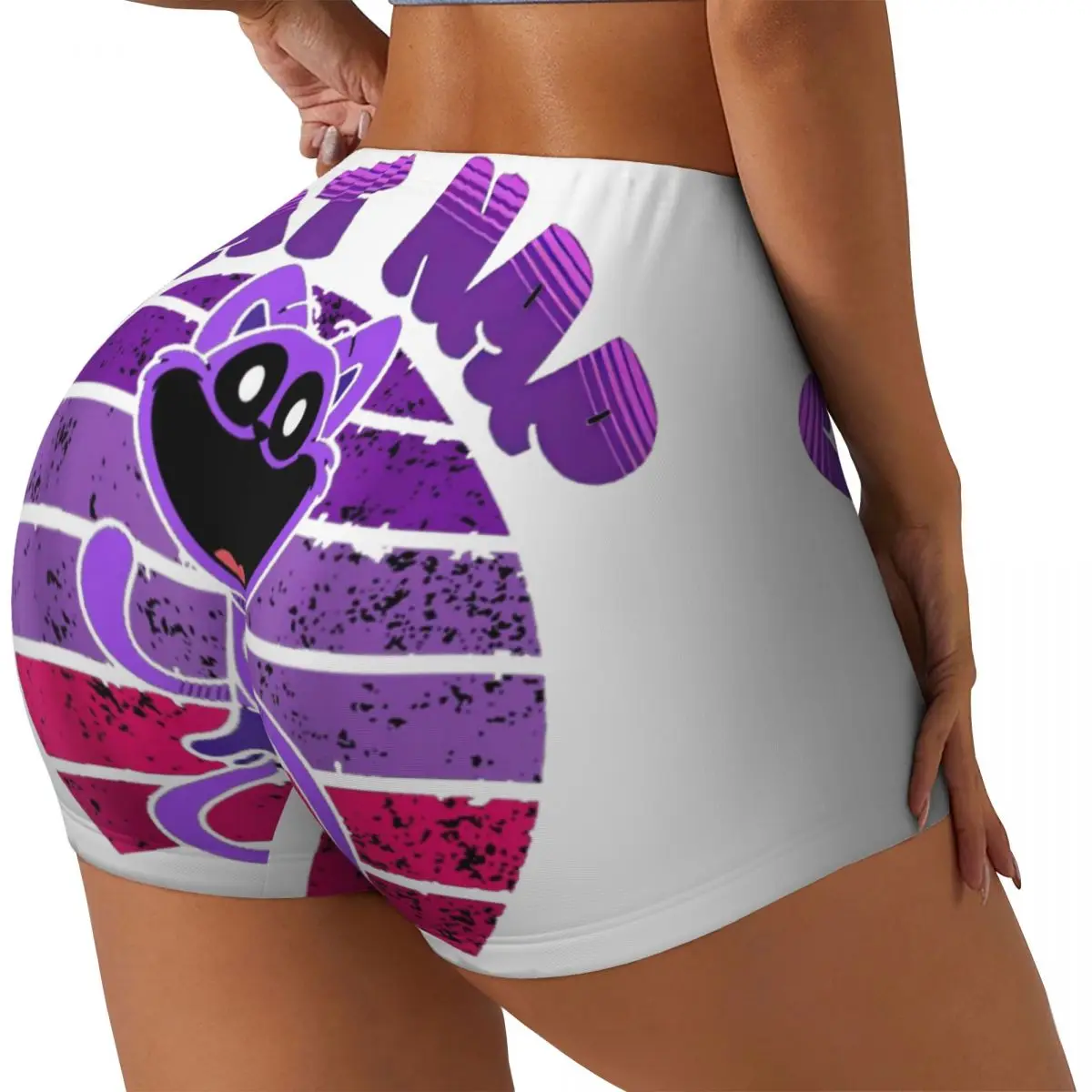 Custom Smilings Critters Game Cartoon Workout Shorts Women Gym Volleyball Running Yoga Shorts