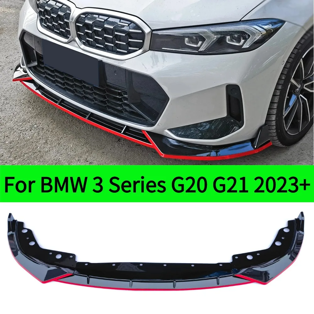 For 2023+ BMW 3 Series G20 G21 Lower Front Bumper Lip Spoiler Splitter Deflector Cover Guard for 330i 320d M340i Body Kit Access