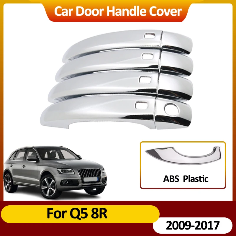 For Audi Q5 8R 2009~2017 2016 2015 2014 2013 Door Handle Cover Sticker Auto Exterior Scratch Resistant Car Decorate Accessories