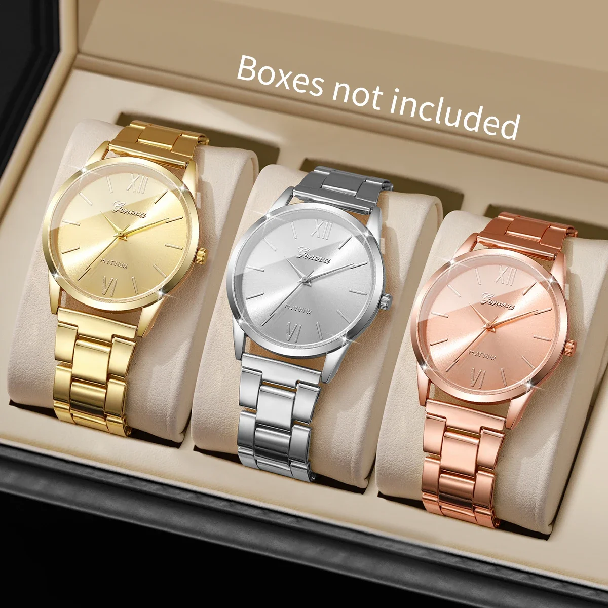 1/2/3 Pieces Fashion Women Watches Set Simple Roma Quartz Dial Watch for Ladies Watch Mujer (Without Box)