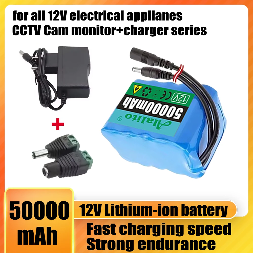 3S2P-3S5P 12V 20Ah-50Ah 18650 lithium-ion rechargeable battery with BMS lithium battery pack protection board and charger