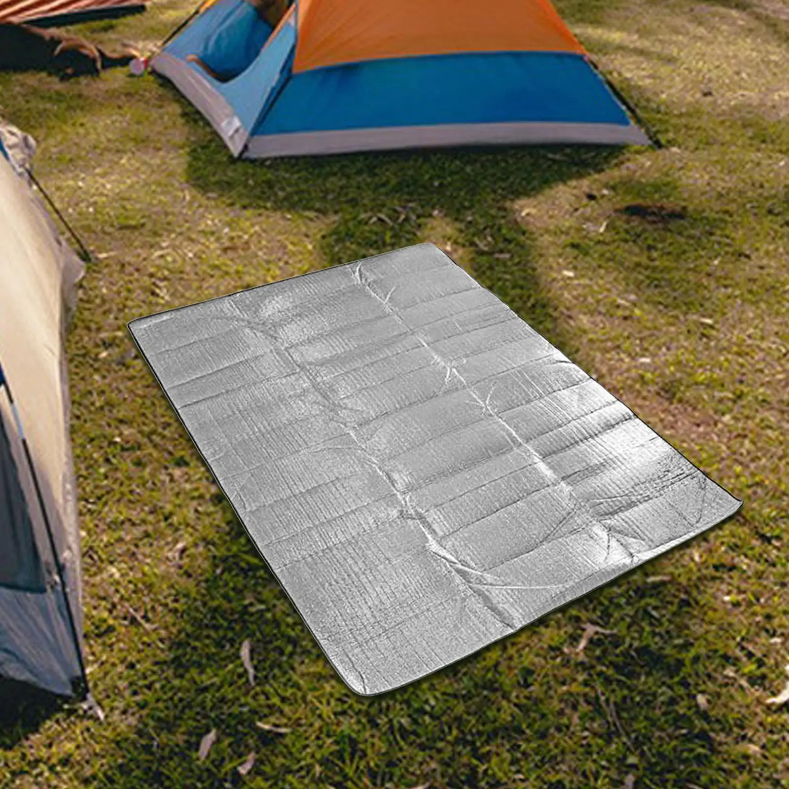 Camping Mat Foam Foil Blanket Insulation Tent Pad Portable Square Moistureproof Sleeping Tent Pad Camping Mat for Beach Tent