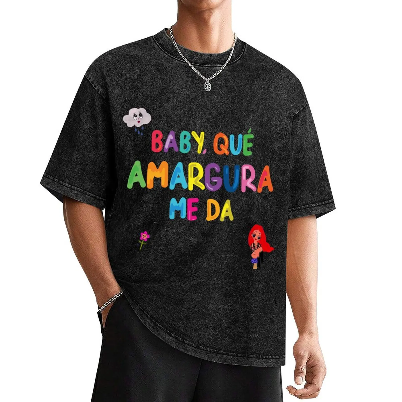 AMARGURA Karol G lyrics T-Shirt cute tops customizeds anime t shirts compression shirt men