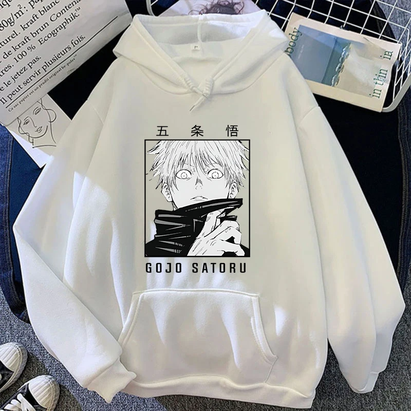 Sweats à capuche College Anime Gojo Satoru pour hommes et femmes, pull à capuche unisexe, sweat à capuche à manches longues, sweats à capuche