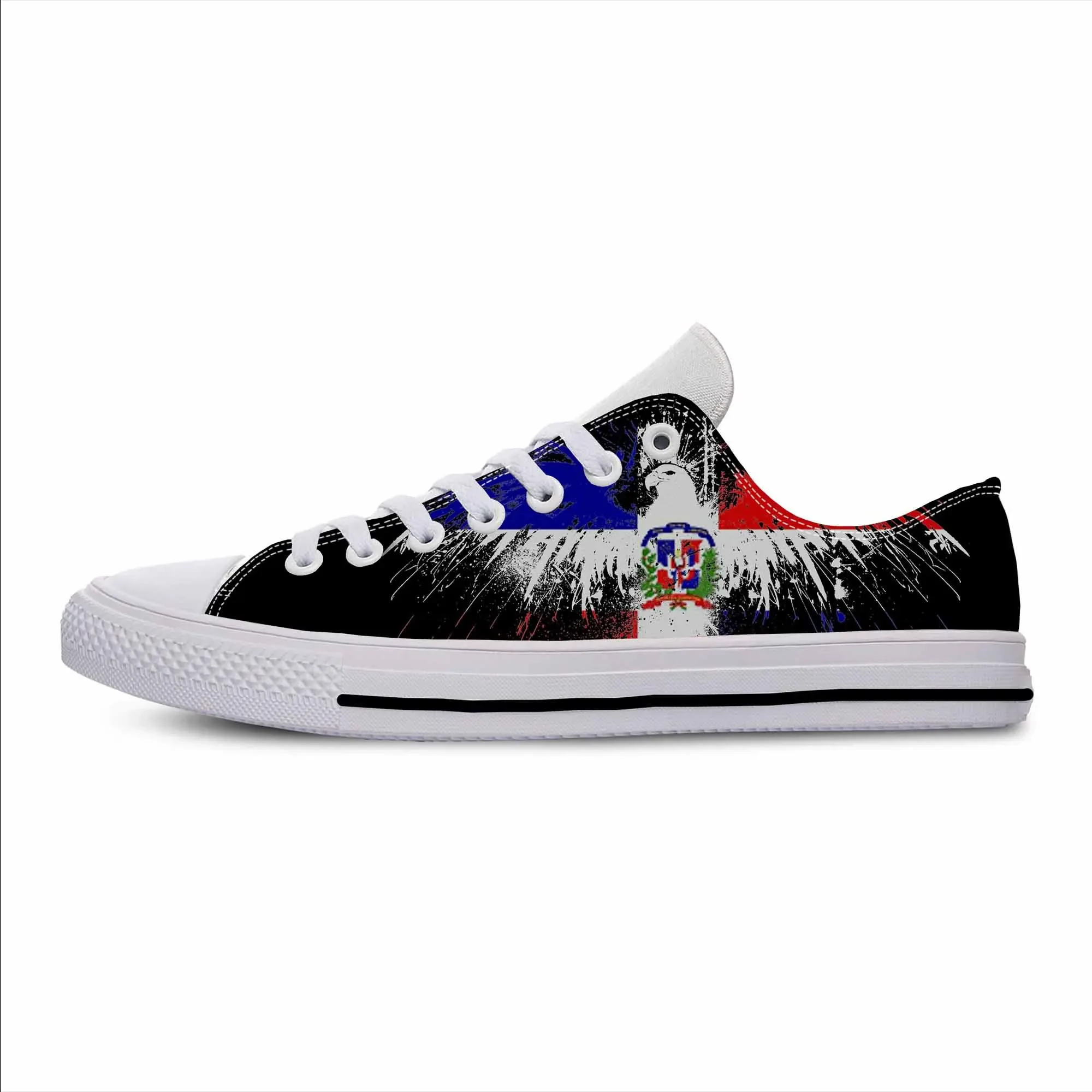 Dominica Dominican Republic Flag Patriotic Pride Casual Cloth Shoes Low Top Comfortable Breathable 3D Print Men Women Sneakers