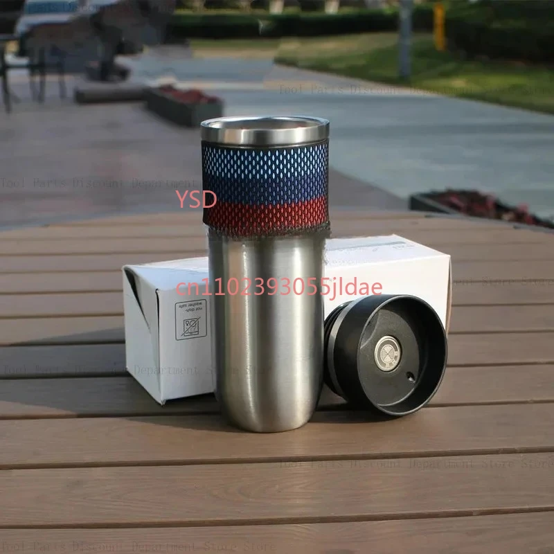 Outdoor Camping Portable Stainless Steel Cup, Double Layer Metal Drink Mug for Travel Car Home Use