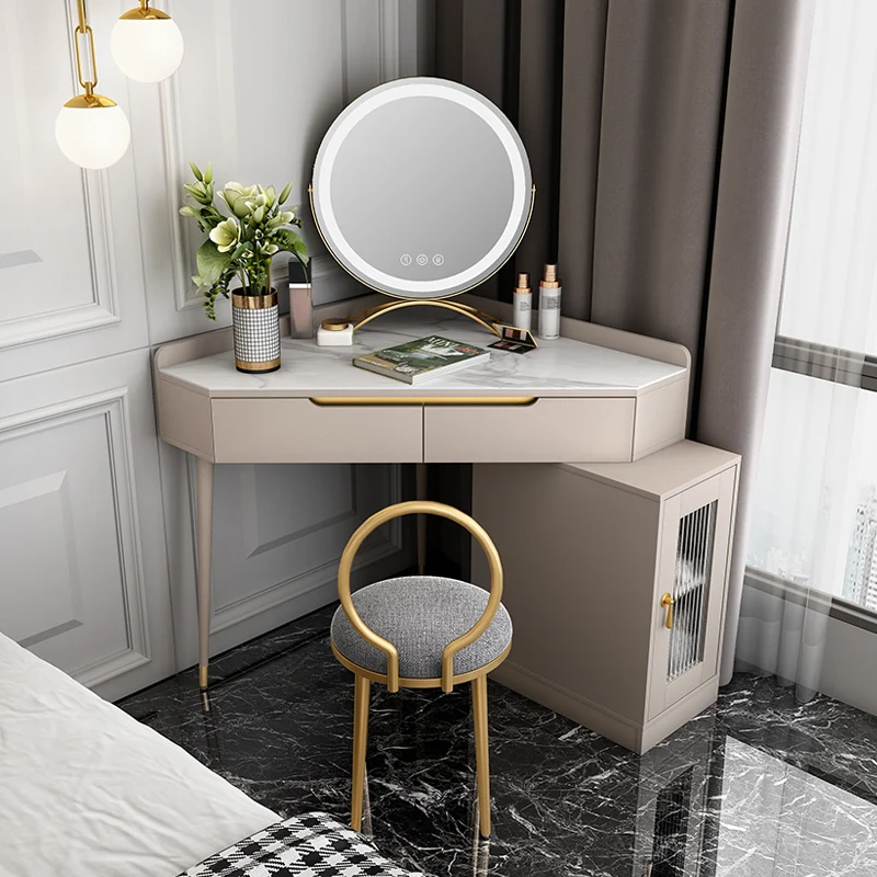 Triangle Dressing Taipei Europe Modern Rock Plate Storage Integrated Makeup Table Bedroom Corner