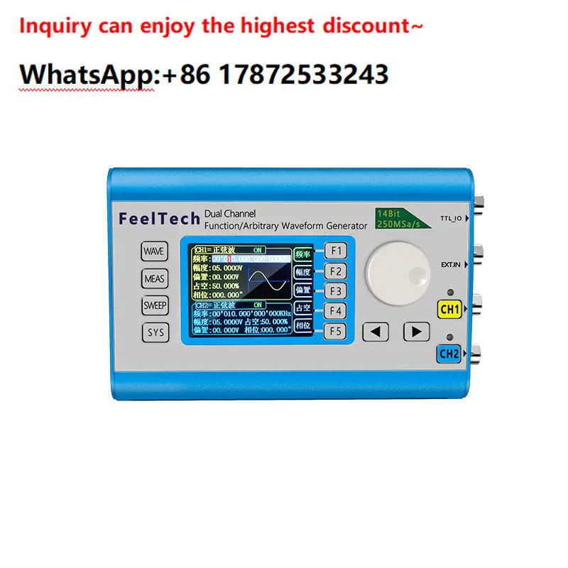 FY6300/FY2300 dual channel DDS function arbitrary waveform signal generator signal source frequency counter