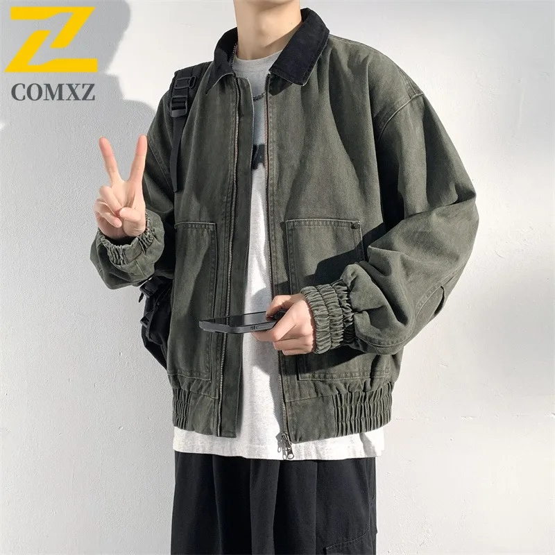 

Men's Casual Cardigan Jacket Versatile Stand Collar Coat with Age-Friendly Design for Waterproof Windproof Spring Autumn Season