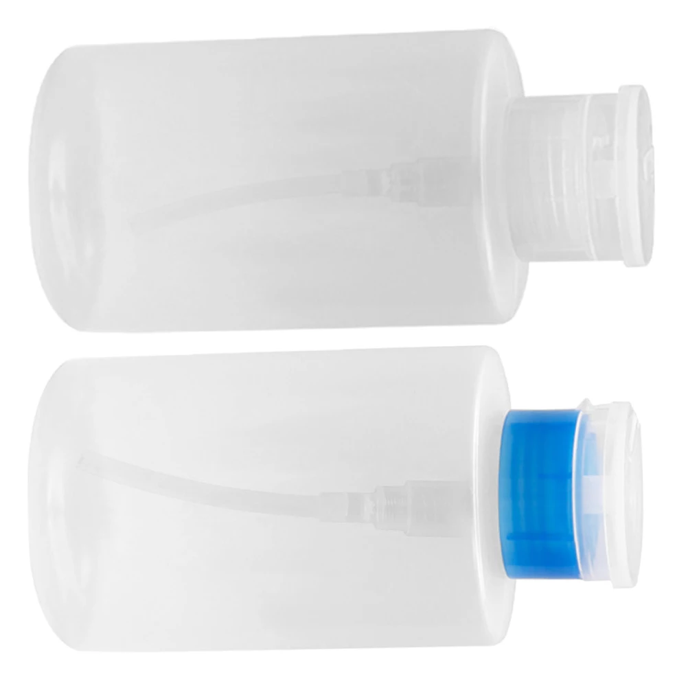 

2pcs Nail Polish Remover Empty Press Bottles Portable Liquid Dispensers Refillable Travel Bottles For Manicure Supplies Beauty