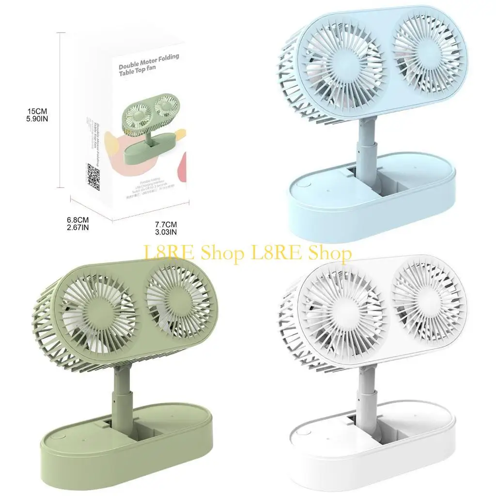 

L8RE Fan Mini Table Battery Power Power Pull Desk Fuls с 3 скоростями