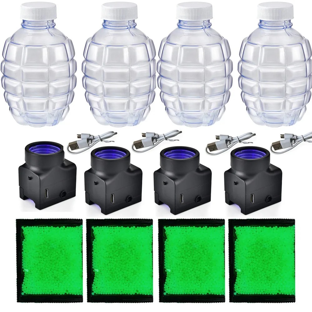 Attivatore per pistola a sfera in Gel con bottiglia di ananas Glow in The Dark Splat Gun Ammo 7-8mm perline a sfera d'acqua per pistola a sfera Splatter