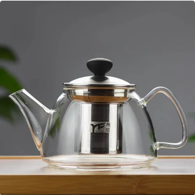 

Стеклянный чайник, термостойкий боросиликатный кипящий утолщенный бытовой индукционный плита, газовая плита, чайный сервиз