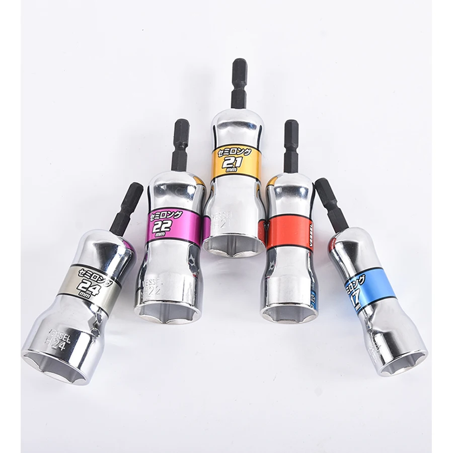 VESSEL Socket Wrench 1/4\'\' Hex Socket Nut Driver Drill Bit Adapter Electric Screwdriver Tool Accessories No.SL Series