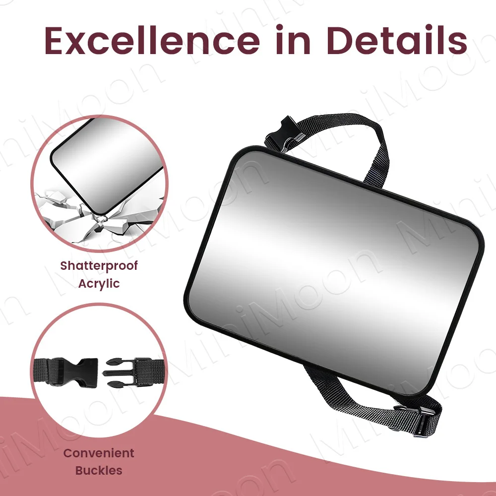 مرآة سيارة للأطفال قابلة للتعديل، مقاومة للكسر وزاوية واسعة لعرض الأطفال الخلفي #4