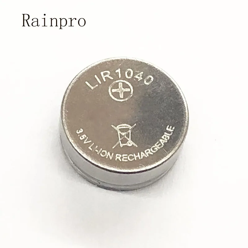 2 unids/lote LIR1040 batería de botón 3,6 V para auriculares Bluetooth TWS LIR1040 batería de litio recargable 35mAh