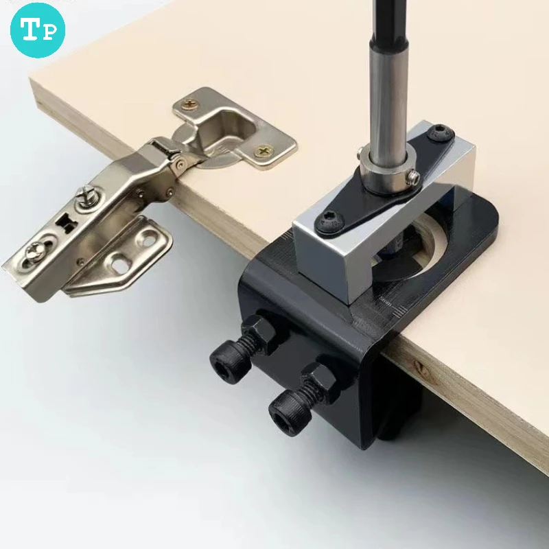 Tp 35mm Concealed Hinge Jig Kit Adjustable Woodworking Hole Drilling Guide Locator Aluminum Alloy Hole Opener  Door Cabinet