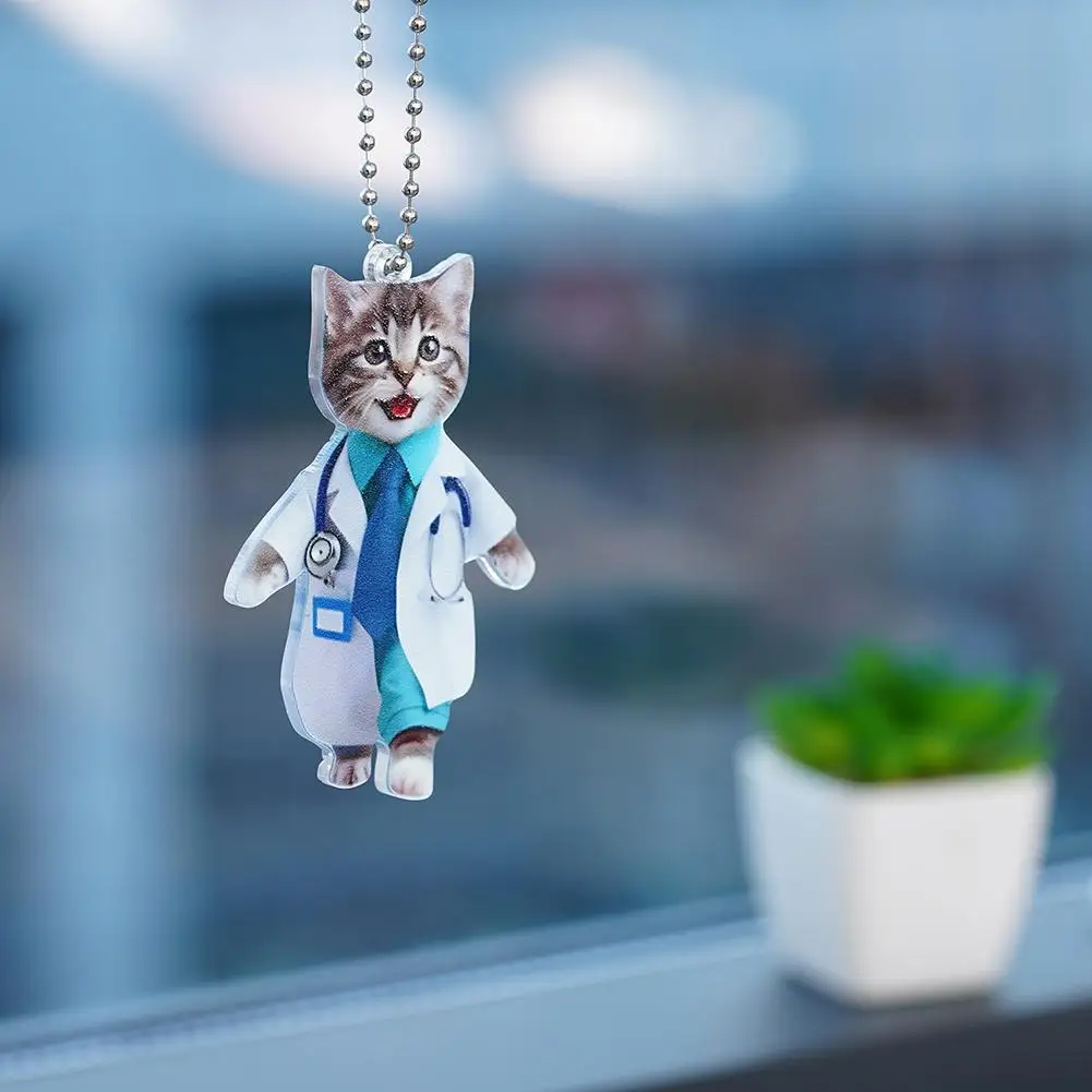 Hanging Decoration Lightweight Dog Ornament Unique Acrylic Hanging Decorations For Christmas Tree Car Rearview Mirror J7Q7