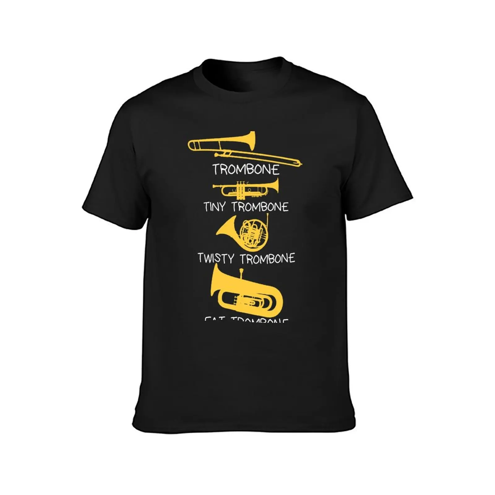 Funny types of trombones, funny trombone gift idea T-Shirt tops plus size tops plus sizes oversized oversized t shirt men