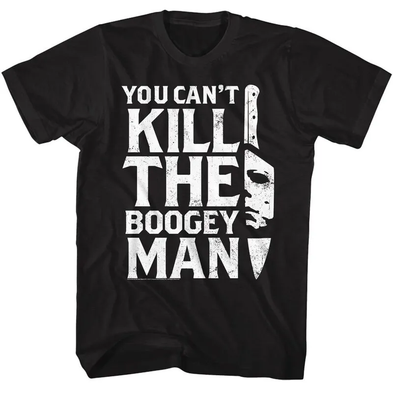 Halloween Boogeyman Knife Black Adult T-Shirt