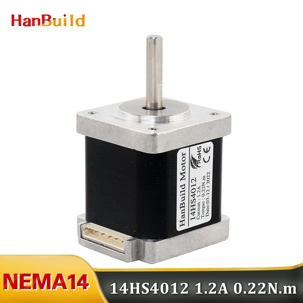 Nema14 Stepper Motor 4 lead Nema 14 motor  40MM 1.2A 0.22N.M 14HS4012 motor  for CNC milling machine