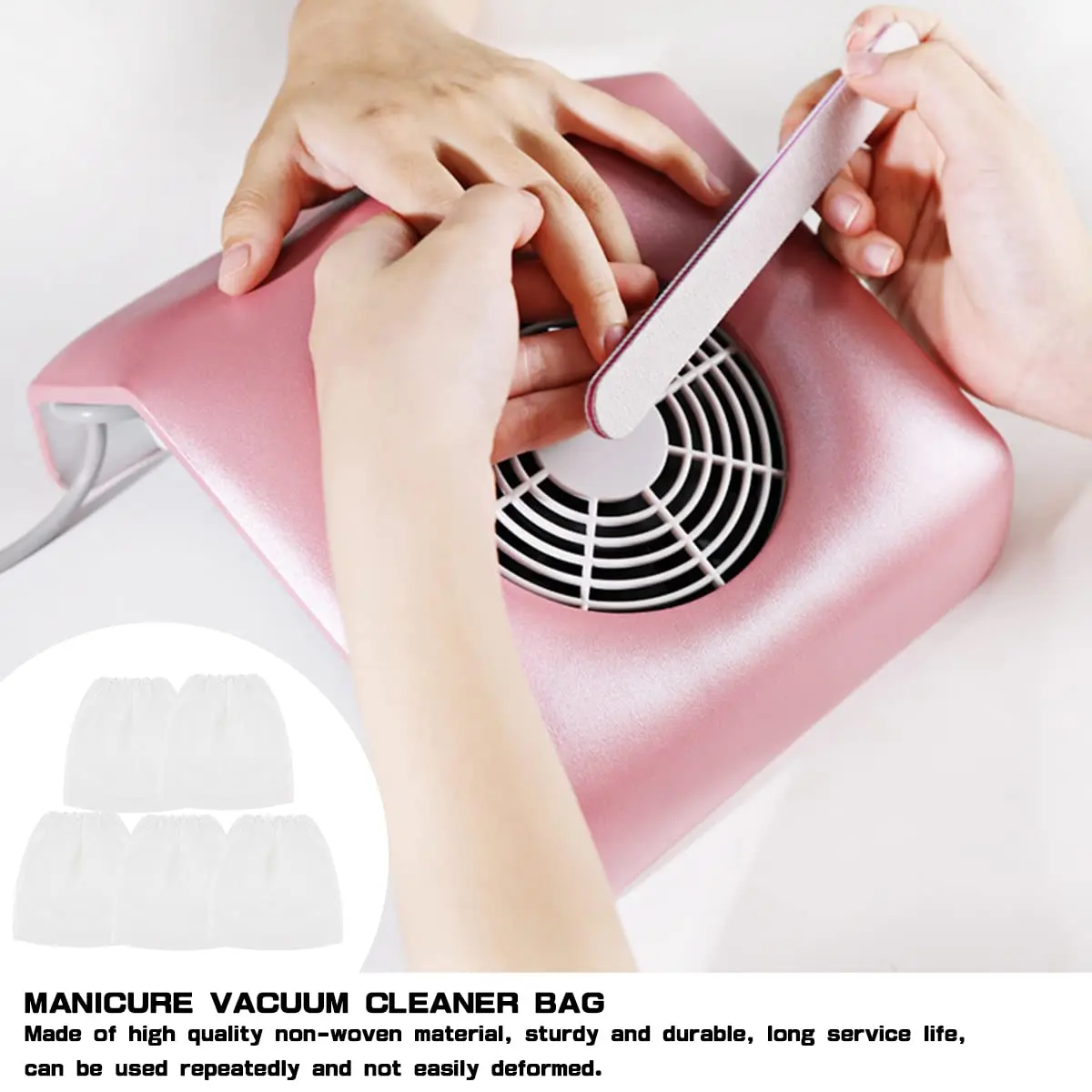 10 pçs reutilizáveis não-tecido sacos de substituição do vácuo do prego para aspiradores da arte do prego saco de armazenamento universal arte do prego vácuo limpo