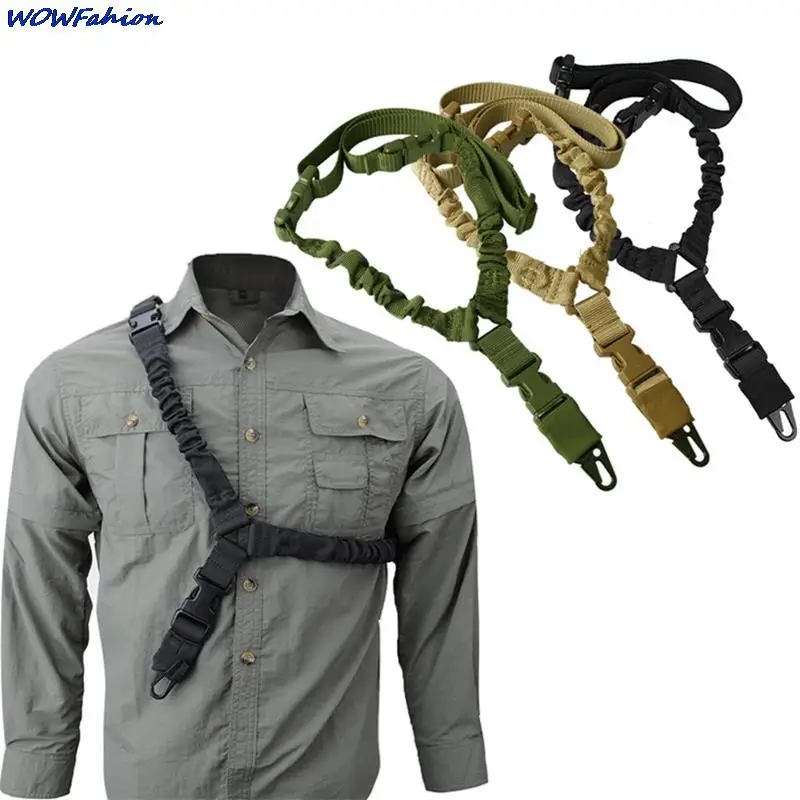 Men's Tactical Strap Belt Hunting Accessories Tactical Gear Tactical Single Point Gun Sling Shoulder Strap Rifle Rope Belt 