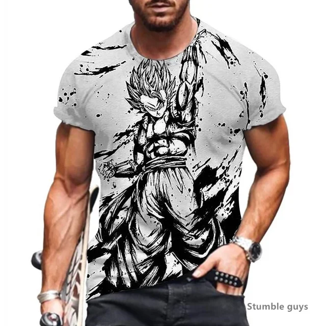 Camiseta de verano para hombre, estilo urbano, Goku, camiseta de Dragon Ball, Kakarot, Vegeta, Super Saiyan