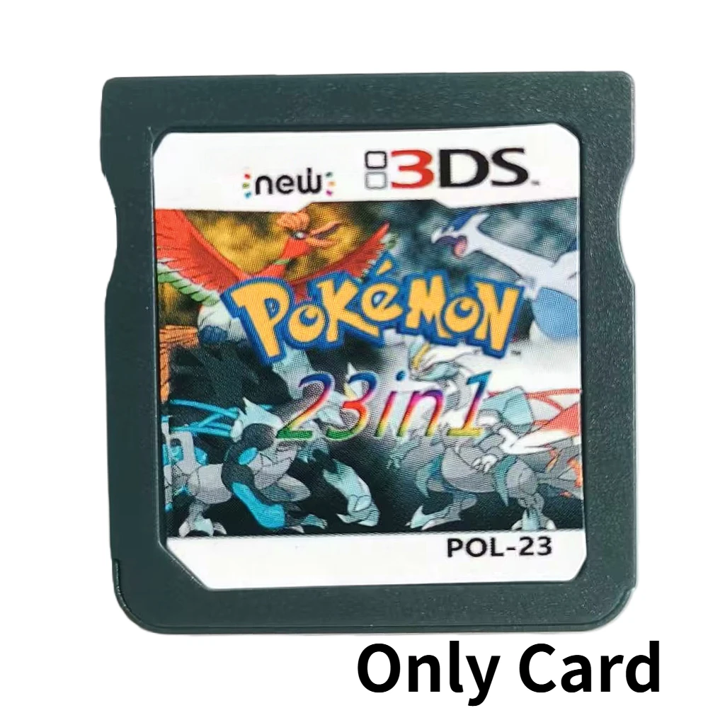 USA Englische Peripherie-Pokémon-Konsolenkassette NDS-Spielkarte 23-in-1 4300-in-1 Weiße Box R4 Spielkarten-Sammlung Jungen-Geschenk